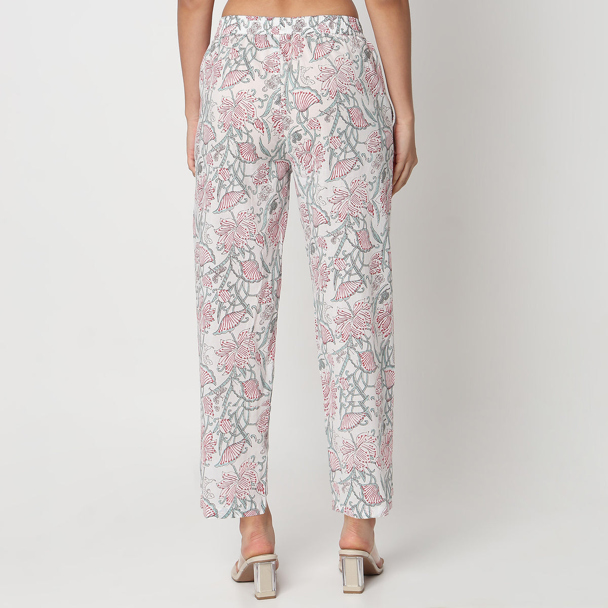 Straight Fit Solid Ethnic Pants 