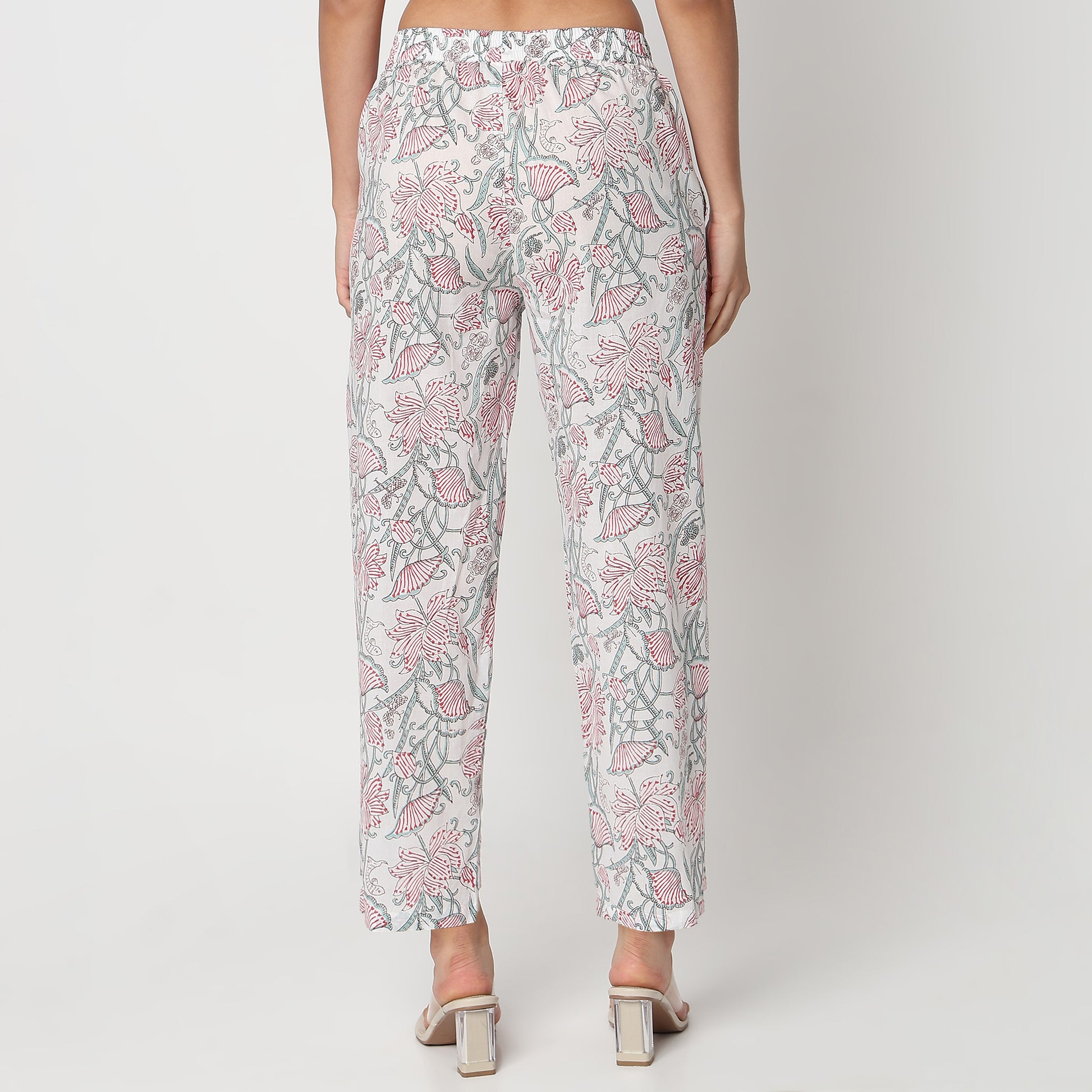 Straight Fit Solid Ethnic Pants 