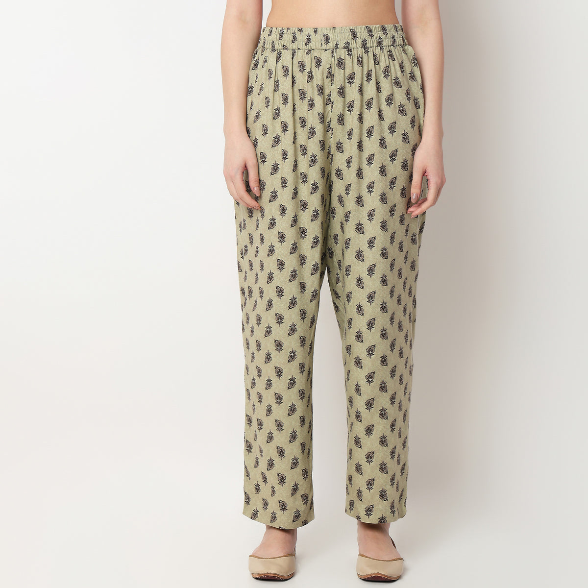 Ankle Length Printed Straight Pants