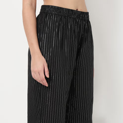 Order Now Women Striped Straight Fit Mid Rise Ethnic Wear Pant by Style Union