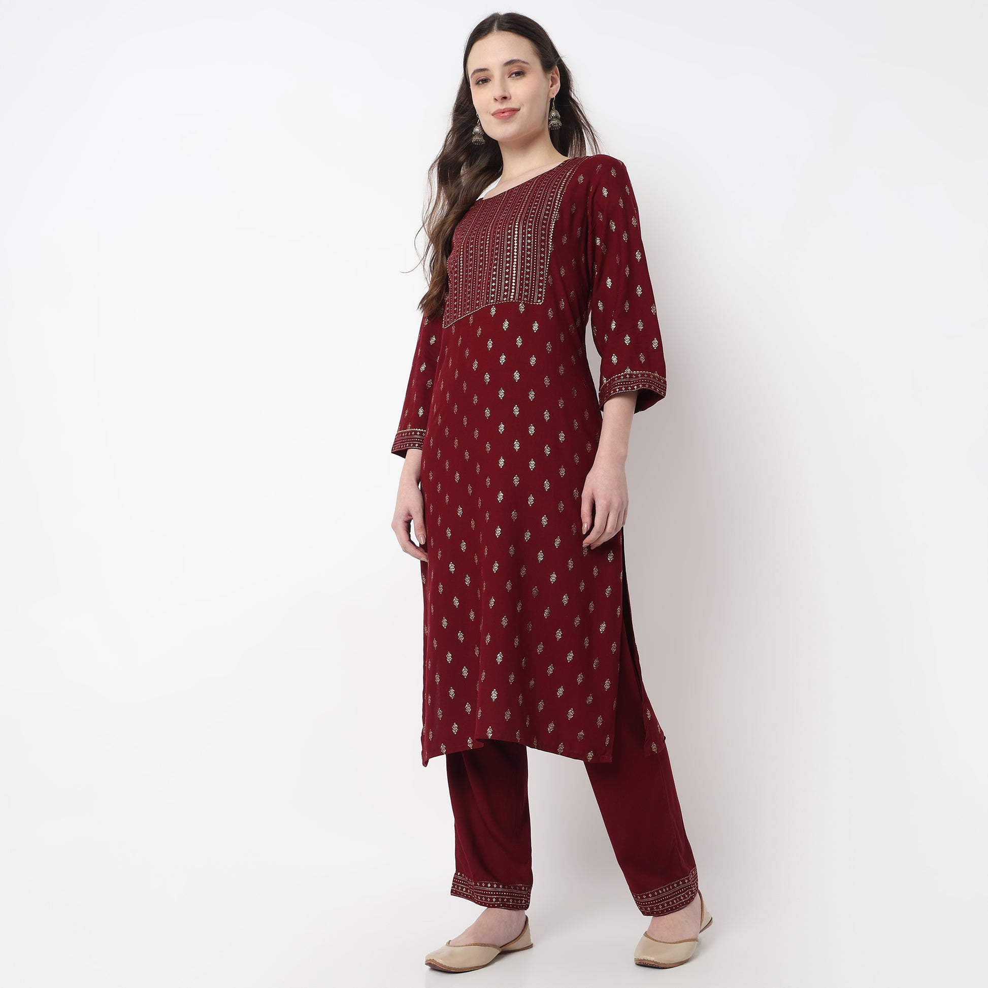 Ankle Length Printed Straight Pants