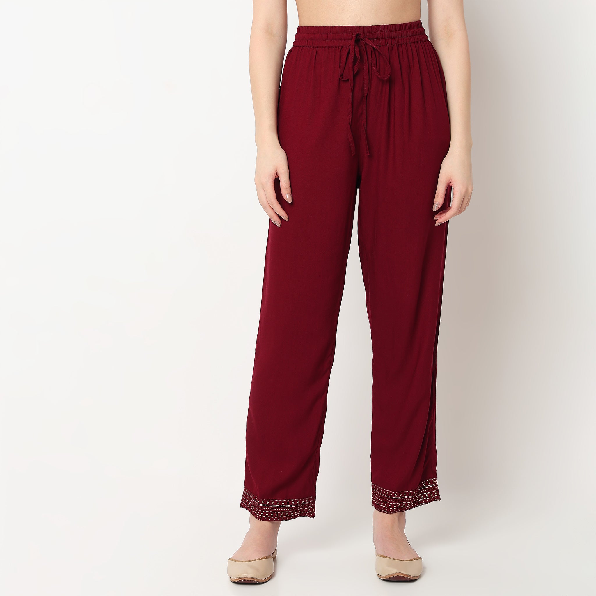 Ankle Length Printed Straight Pants
