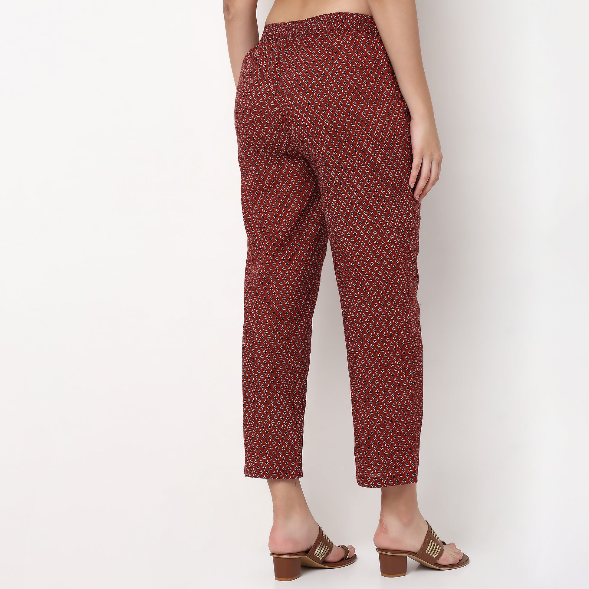 Cotton Essential Printed Straight Pants