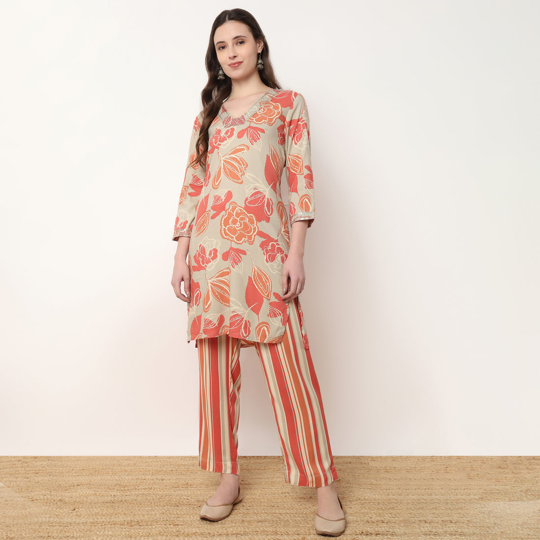 Ankle Length Printed Straight Pants