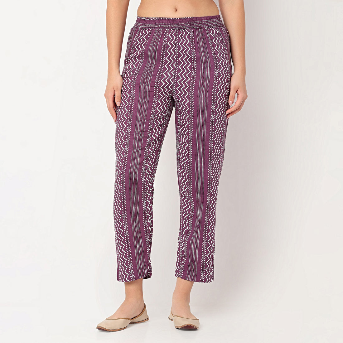 Ankle Length Printed Straight Pants