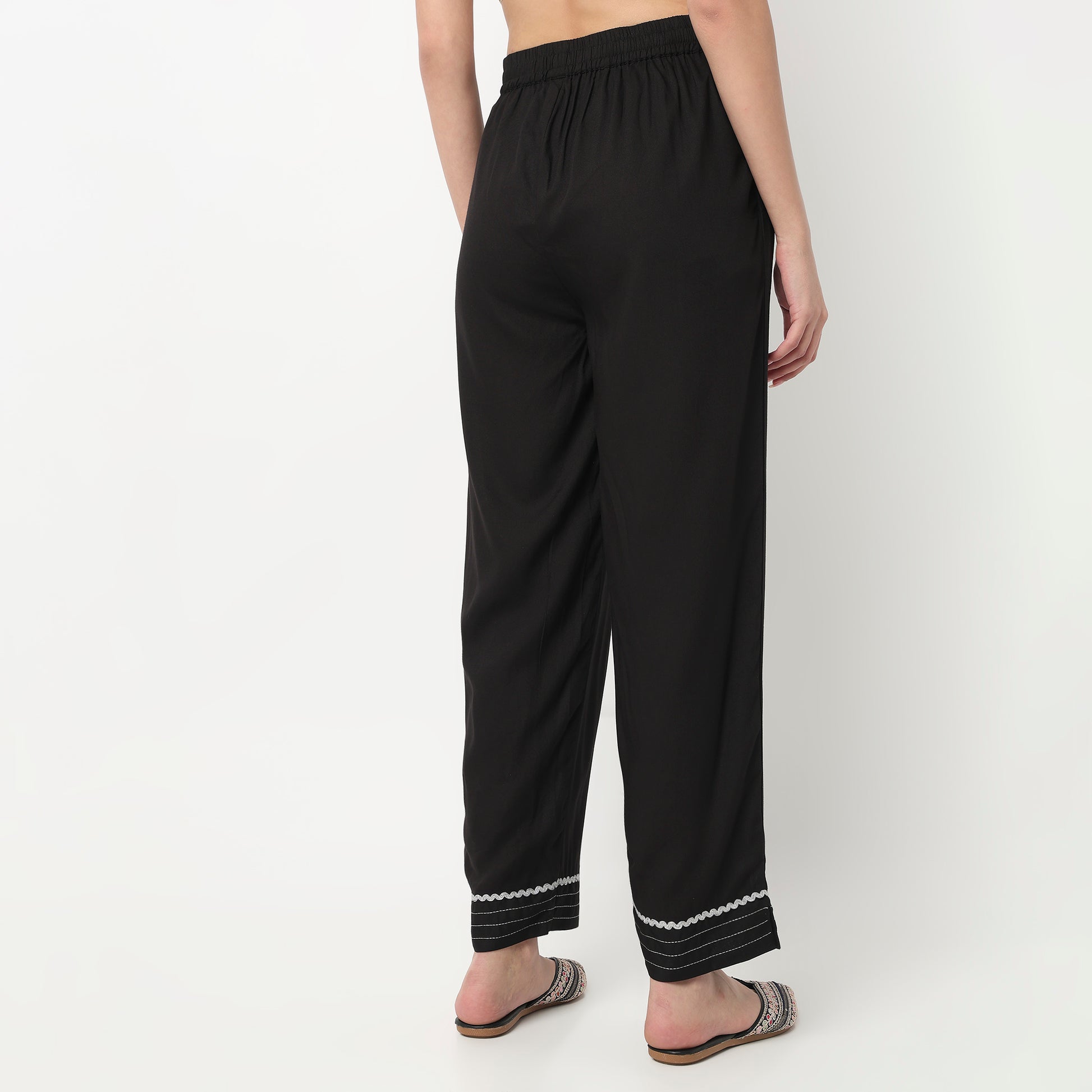 Straight Solid Travel Pants