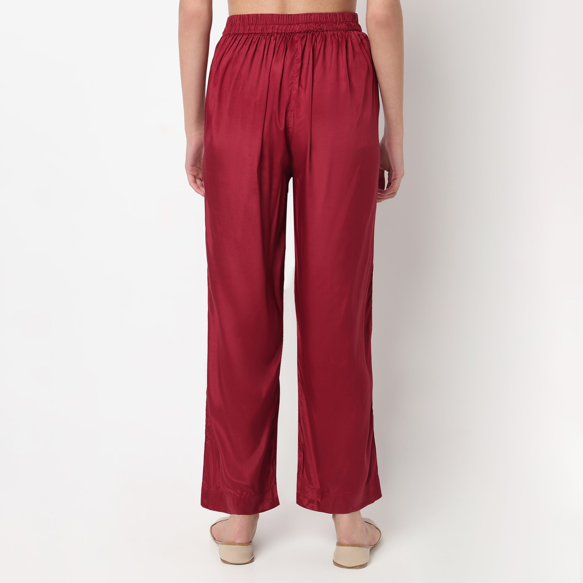 Straight Fit Solid Pants