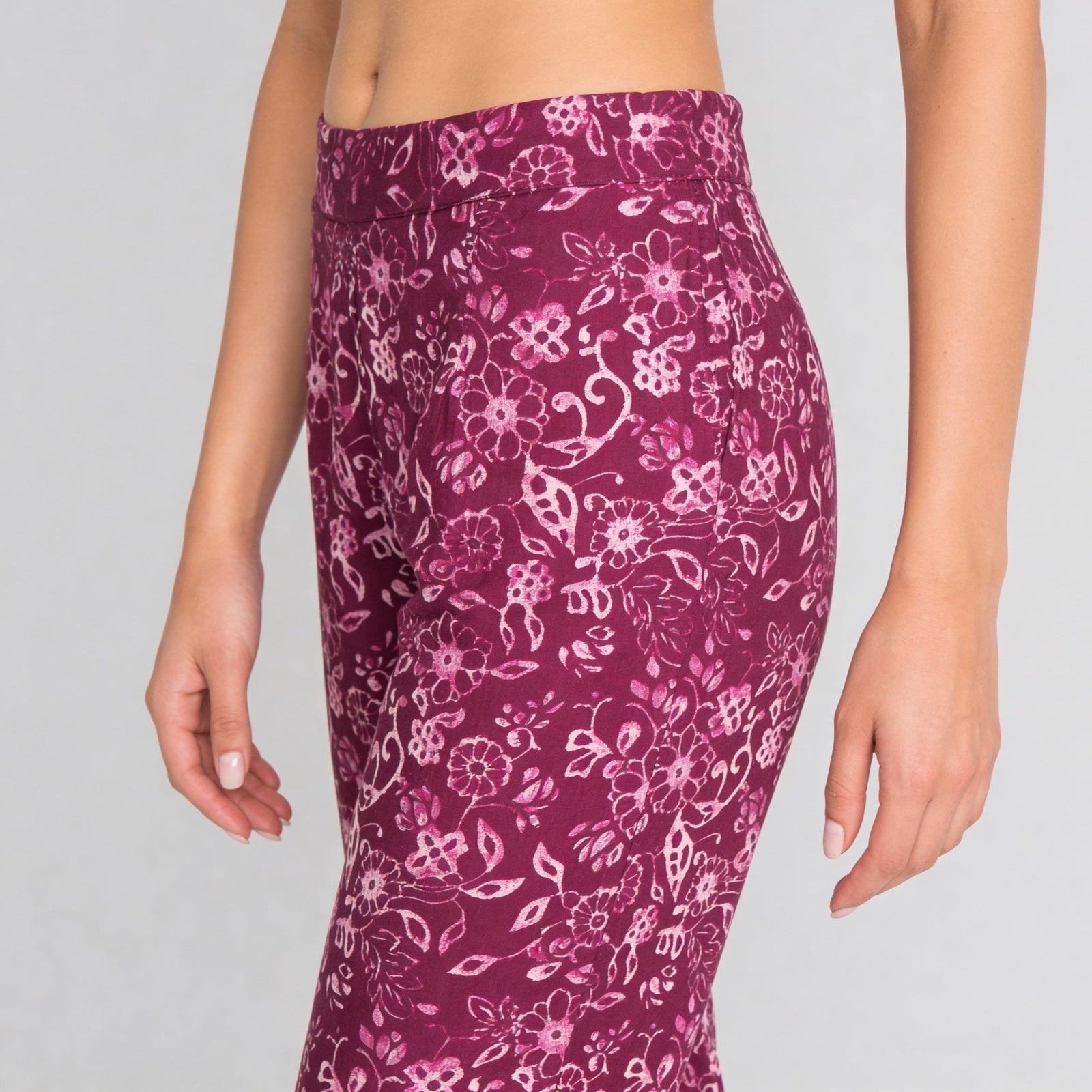Cotton Printed A-Line Straight Pants