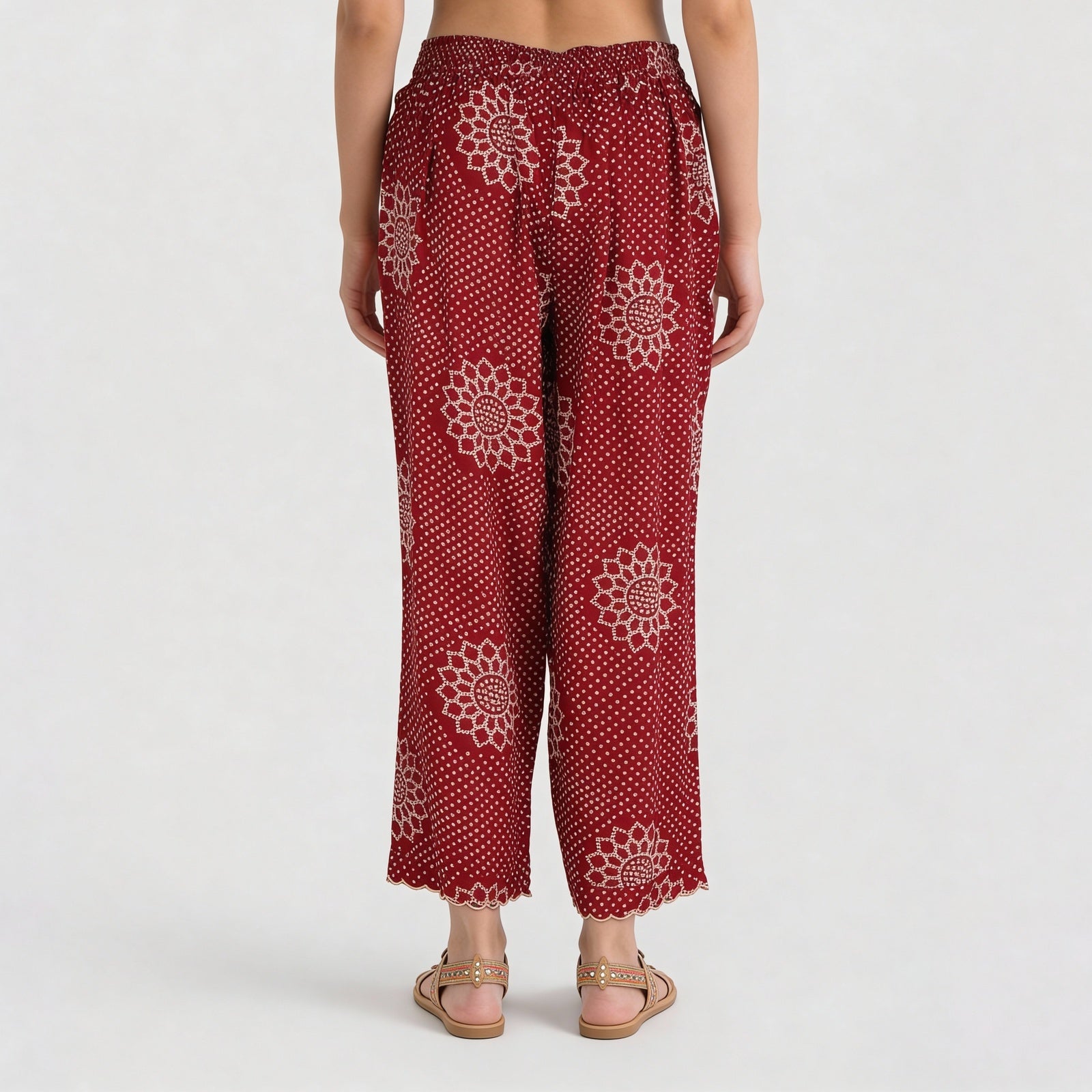 Prinetd Mid Rise Travel Pants