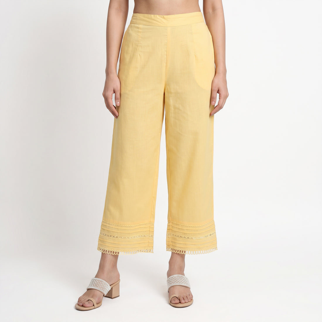 Straight Mid Rise Pants