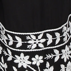 Embroidered Straight Mid Rise Pants