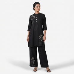 Embroidered Straight Pant