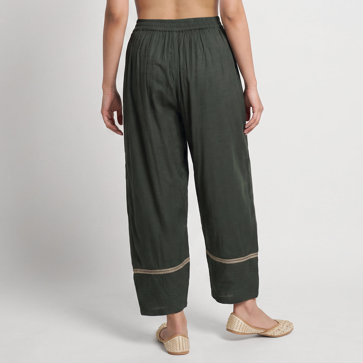 Solid Straight Pants