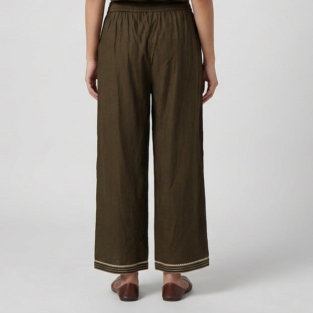 Solid Straight Pant