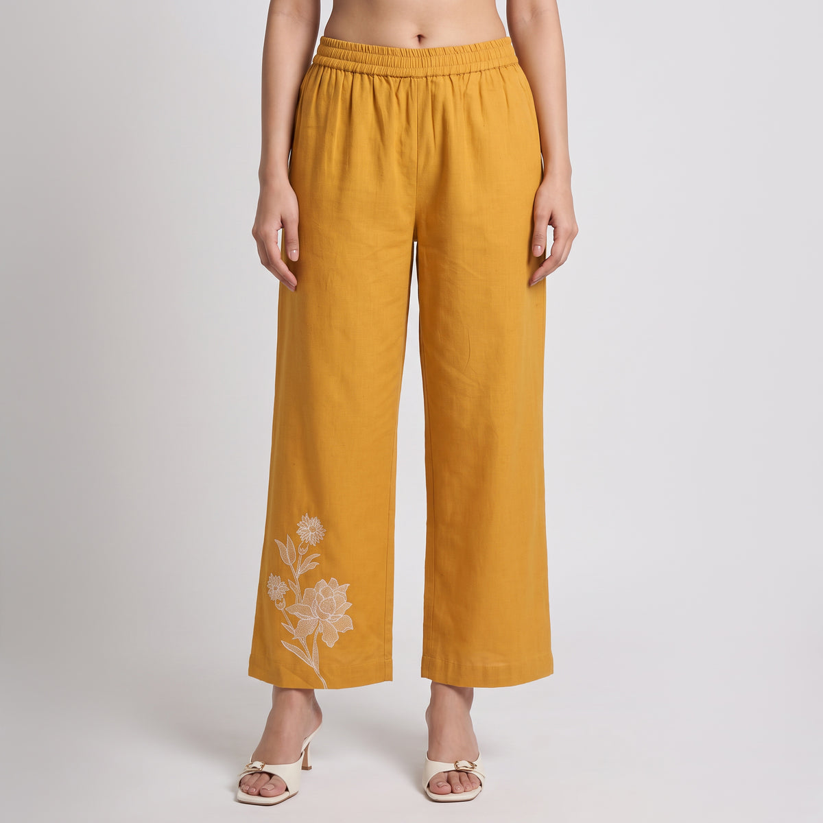 Patchwork Regular Pants