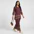 Printed Straight Mid Rise Pants