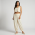 Solid Afghani Mid Rise Pants