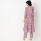 Flare Fit Printed Kurta and Pant with Dupatta Set