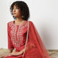 Straight Fit Embellished Kurta and Pant with Dupatta Set