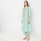 Flare Fit Embroidered Kurta with Pant & with Dupatta Set