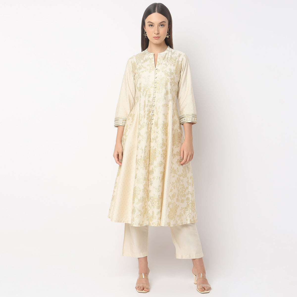 Regular Fit Printed Kurta and Pant With Dupatta Set