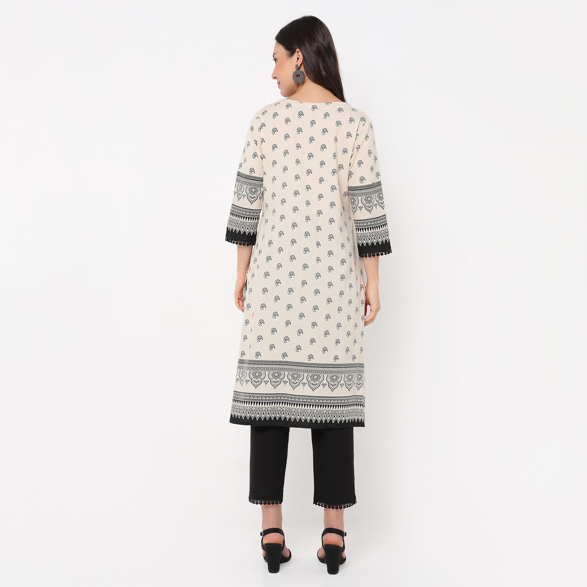 Straight Fit Printed Kurta and Pant with Dupatta Set