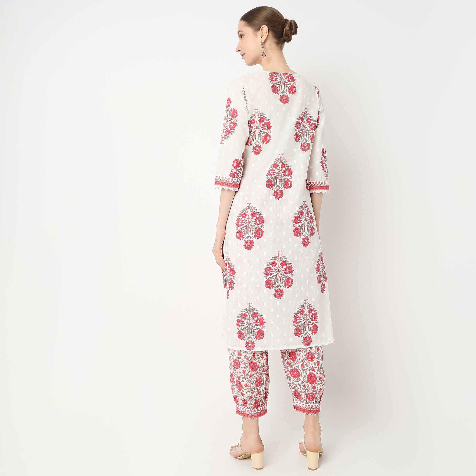 Straight Fit Printed Kurta and Pant with Dupatta Set