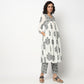 Buy Women Flare Fit Printed Three-Fourth Sleeve Kurta and Pant with Dupatta Set  - Style Union