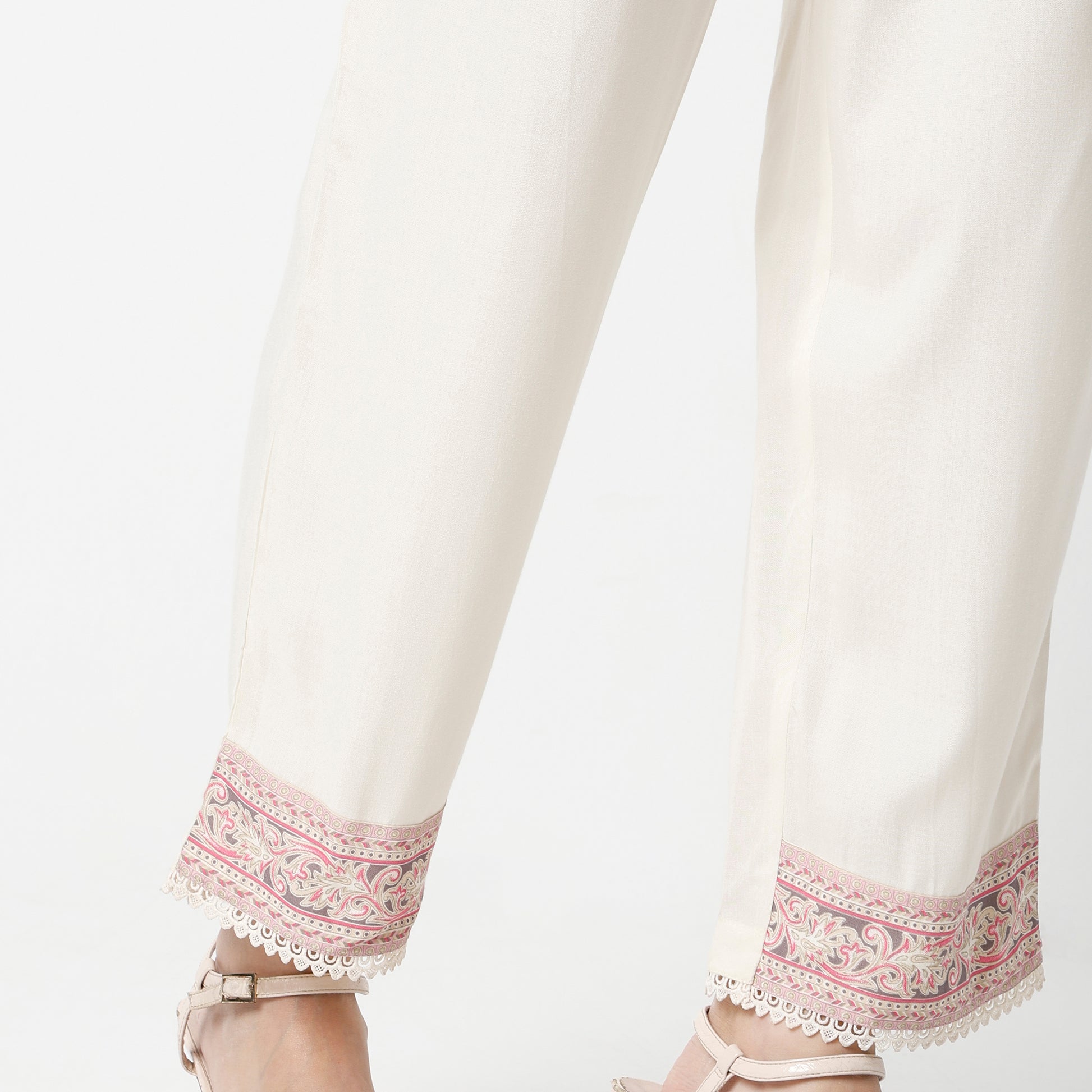 Flare Fit Printed Round Neck Kurta and Pant with Dupatta Set