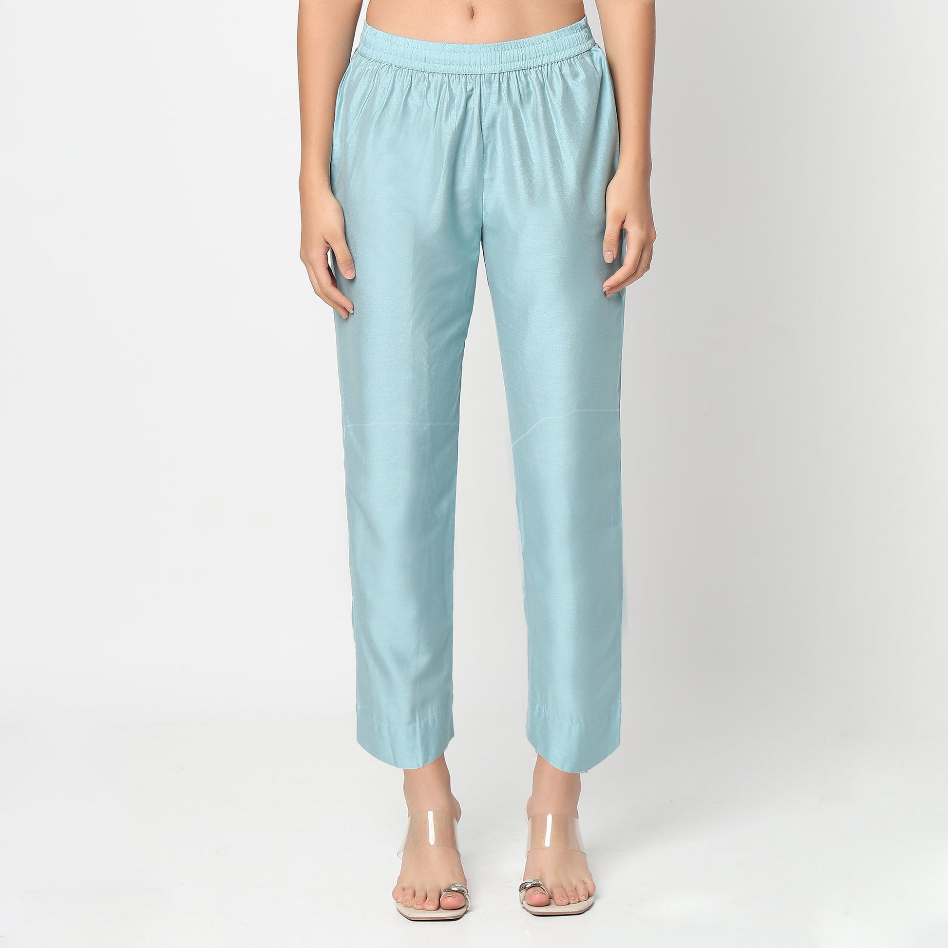 Straight Fit Embroidered Round Neck Kurta and Pant with Dupatta Set