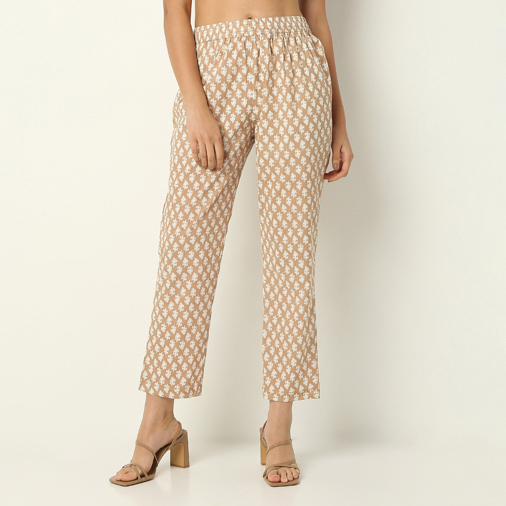 Flare Fit Printed Lapel Collar Kurta with Pant Set