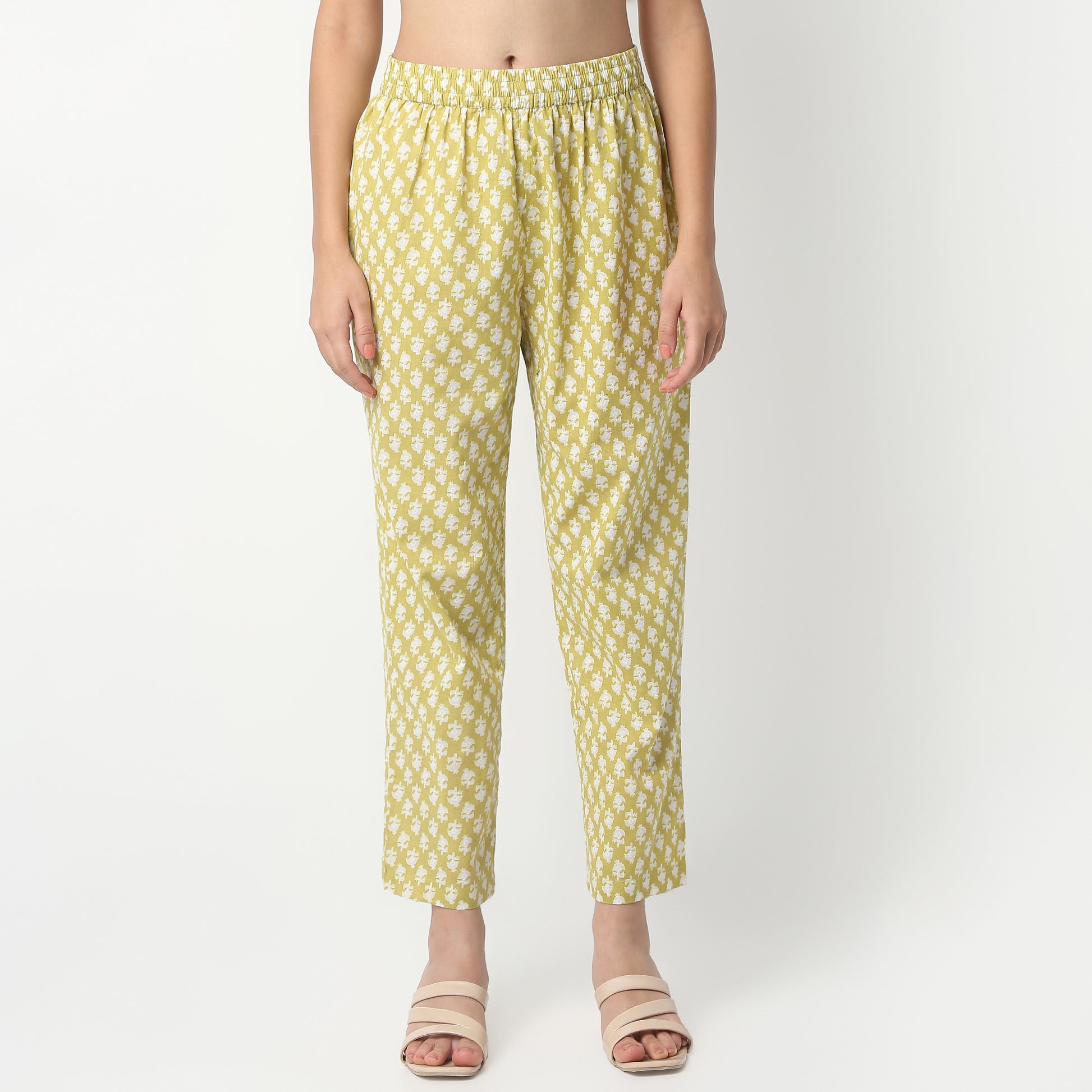 Flare Fit Printed Lapel Collar Kurta with Pant Set