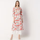 Flare Fit Printed Round Neck Kurta and Pant with Dupatta Set