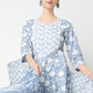 Flare Fit Printed Kurta and Pant with Dupatta Set
