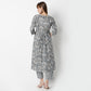 Flare Fit Printed Round Neck Kurta and Pant with Dupatta Set