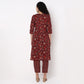 Floral Print Straight Kurta With Pant Set