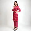 V-Neck Printed Flared Kurta and Pant Set