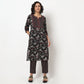 Buy Women Straight Fit Printed Three-Fourth Sleeve Kurta with Pant Set  - Style Union