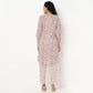 V-Neck Printed Kurta and Pant Set