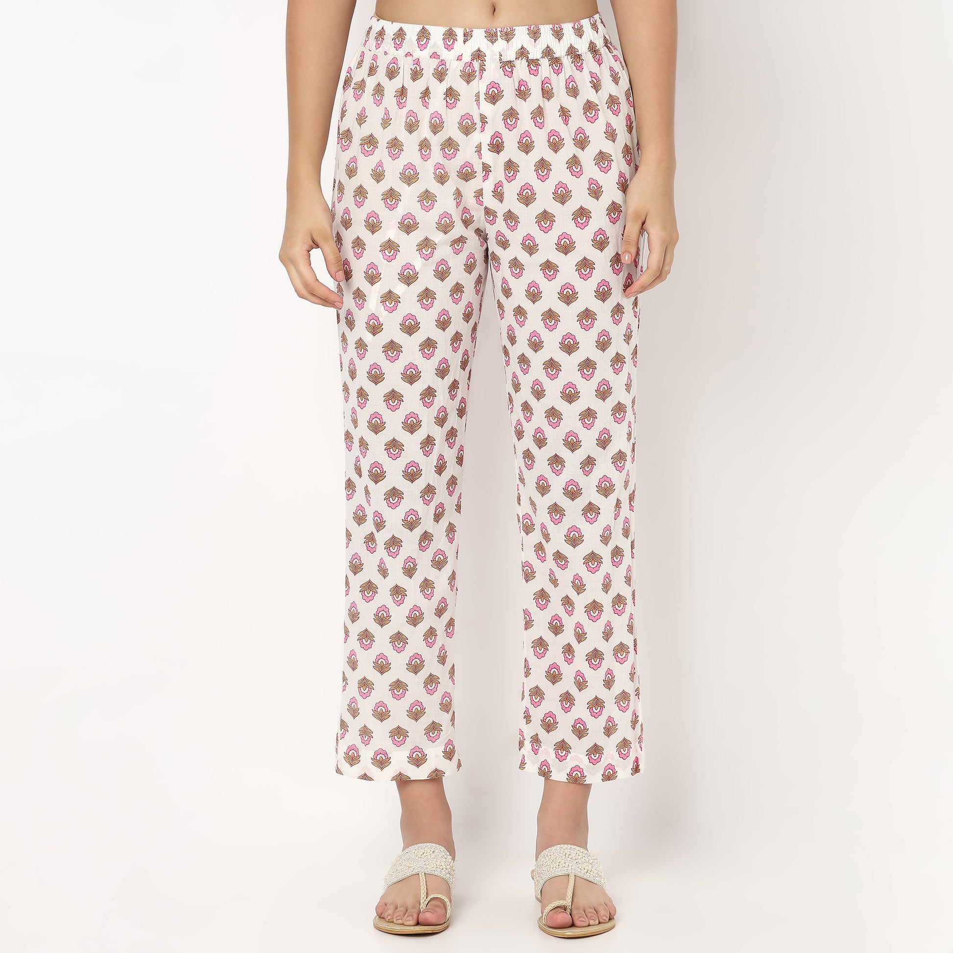 V-Neck Printed Kurta and Pant Set