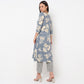 V-Neck Printed Kurta and Pant Set