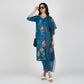 V-Neck Printed Kurta and Pant with Dupatta Set