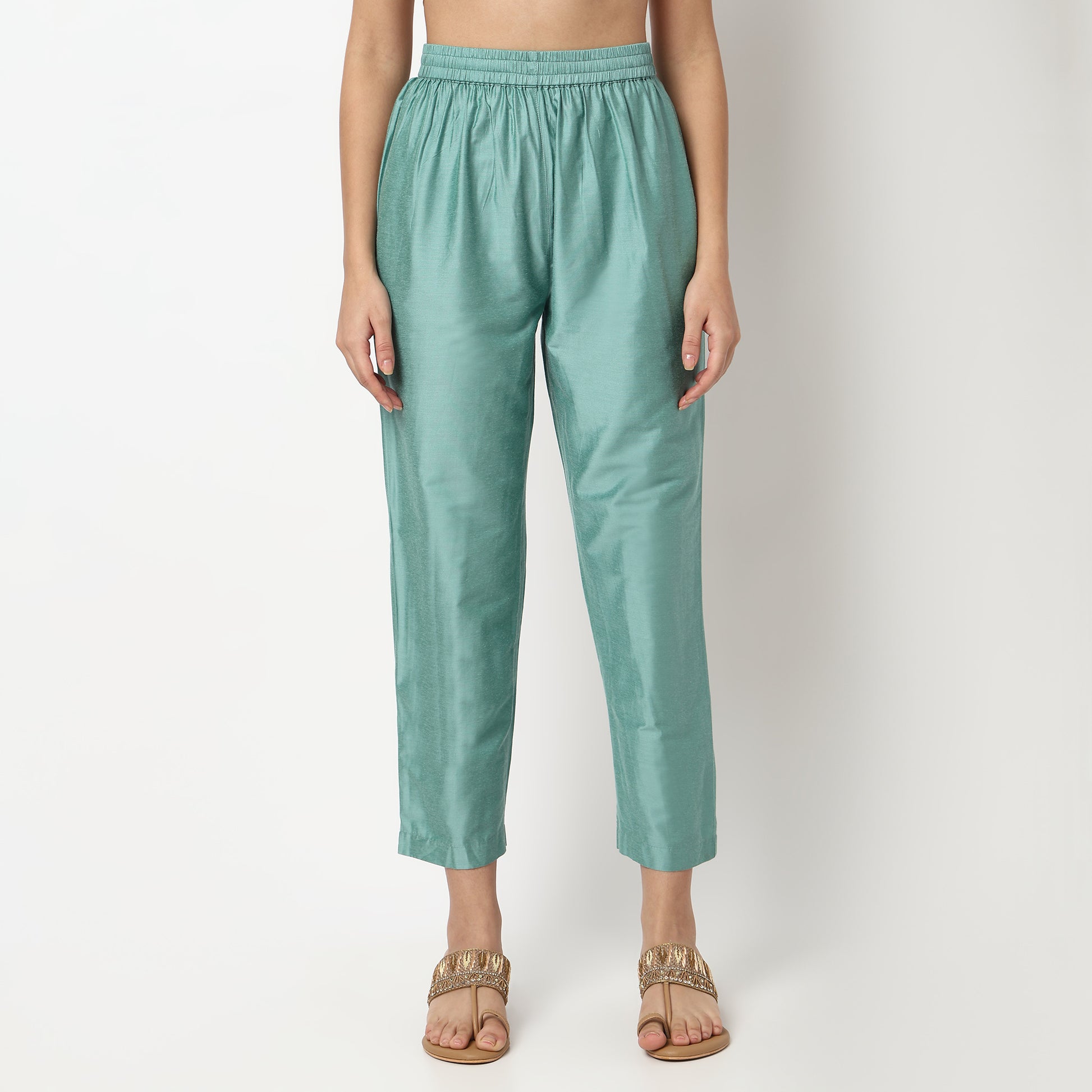 Buy Women Straight Fit Embroidered Three-Fourth Sleeve Kurta with Pant Set  - Style Union