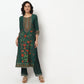 Buy Women Straight Fit Printed Three-Fourth Sleeve Kurta and Pant with Dupatta Set  - Style Union