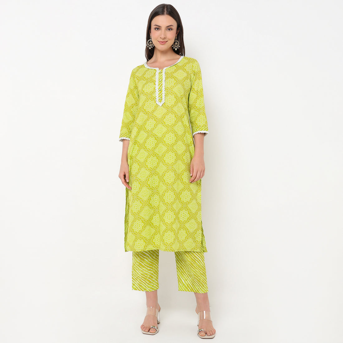 Straight Fit Printed Kurta and Pant with Dupatta Set