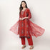 Printed V-Neck Straight Kurta with Pant Set