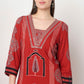 Printed V-Neck Straight Kurta with Pant Set