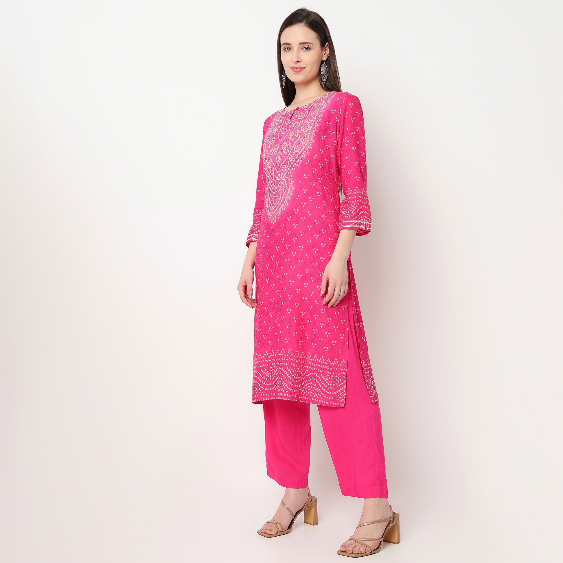 Printed Kurta with Pant & with Dupatta Set