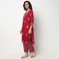 Buy Women Straight Fit Printed Three-Fourth Sleeve Kurta and Pant with Dupatta Set  - Style Union