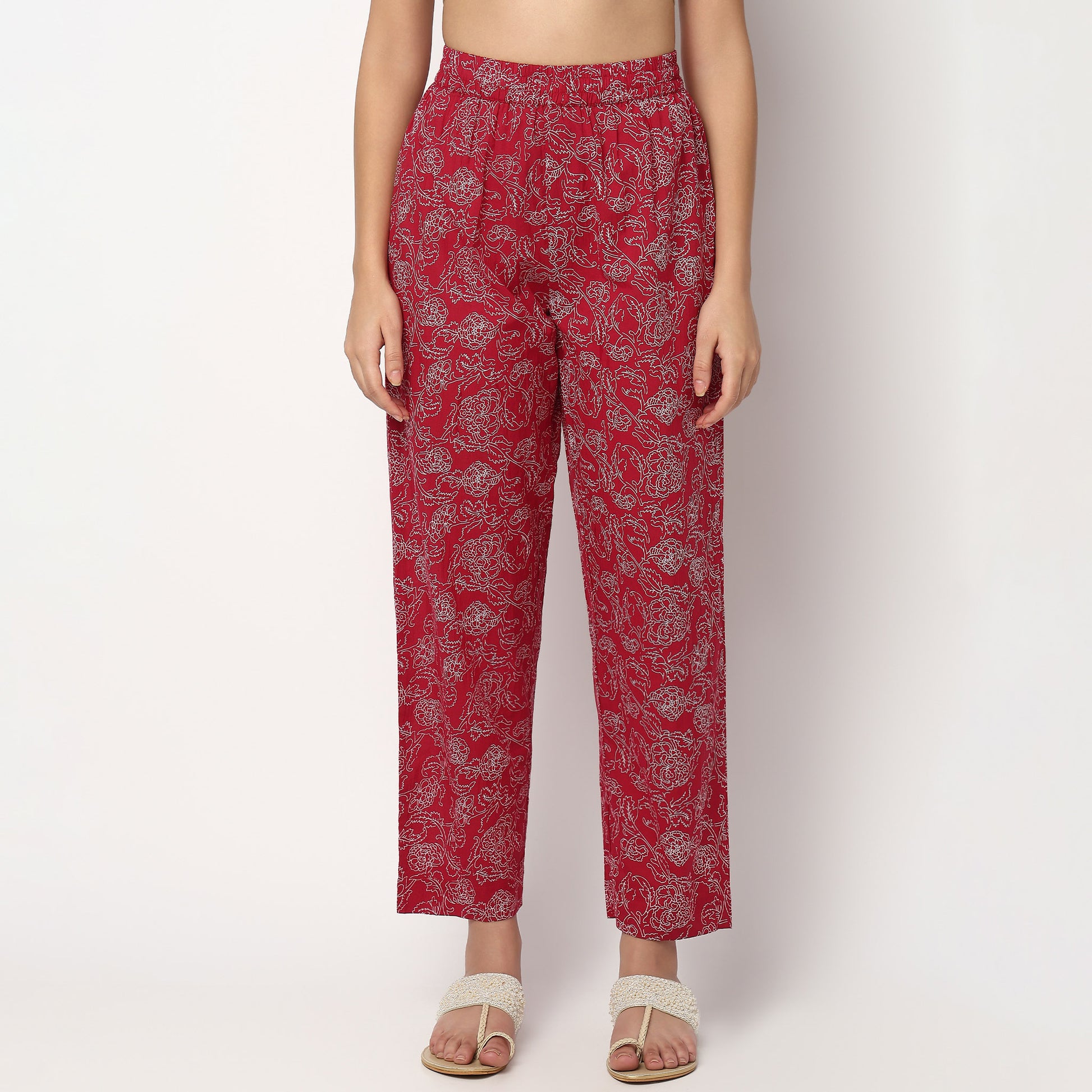 Buy Women Straight Fit Printed Three-Fourth Sleeve Kurta and Pant with Dupatta Set  - Style Union